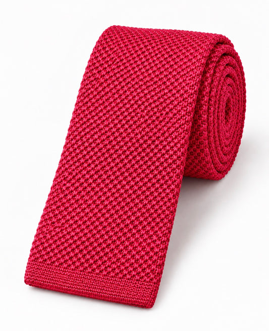 Strickkrawatte Rot