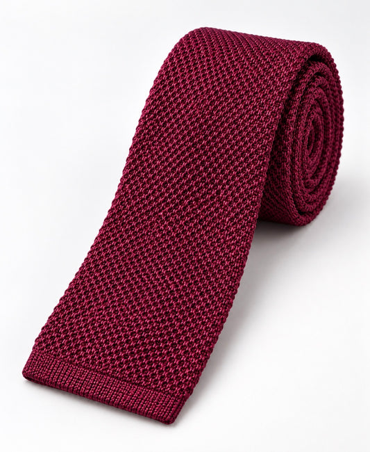 Strickkrawatte in Bordeaux