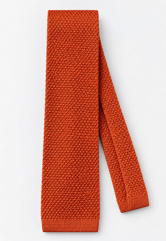 Strickkrawatte in Orange