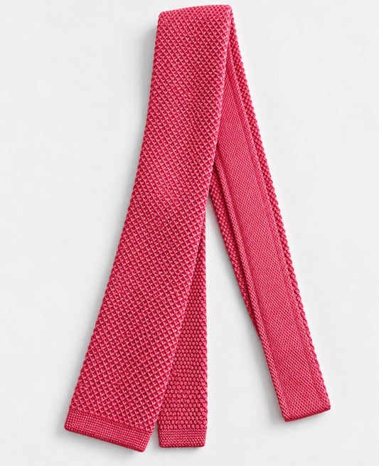Strickkrawatte Korallenrot