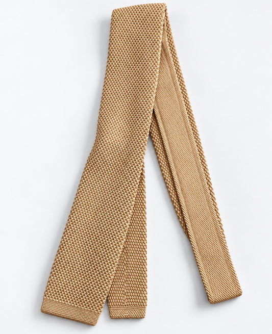 Strickkrawatte Goldgelb