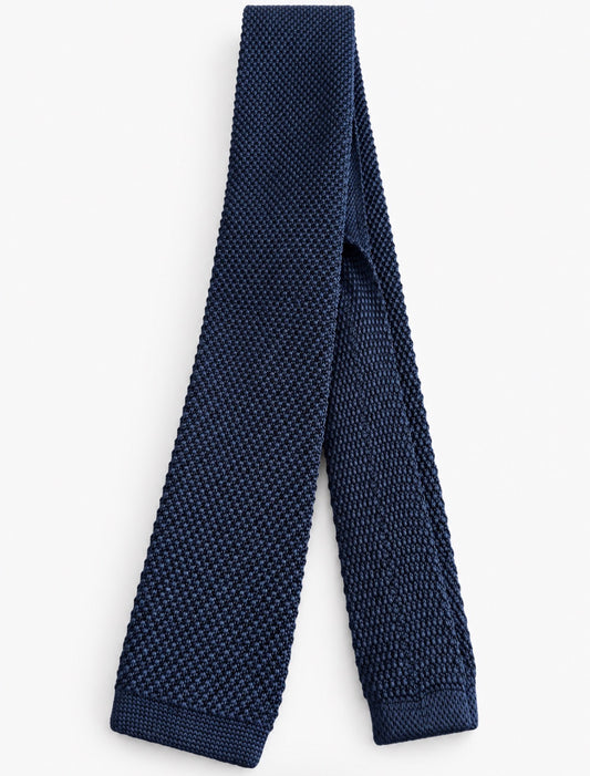 Strickkrawatte Dunkelblau