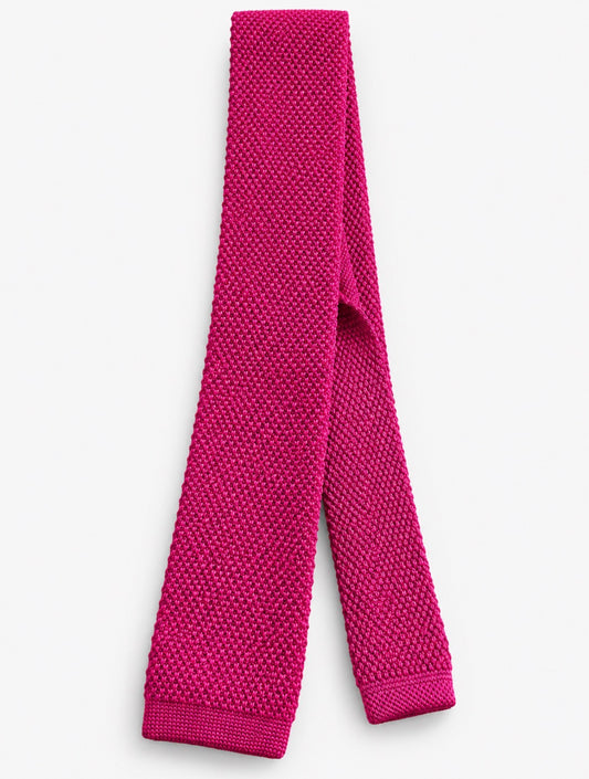 Strickkrawatte Magenta