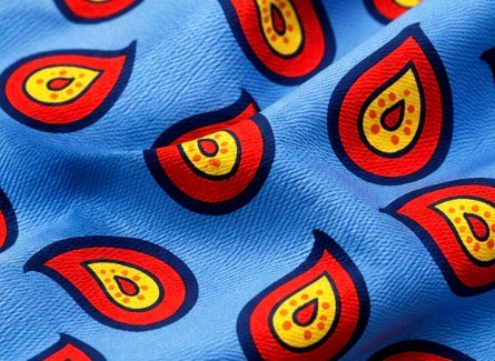 Einstecktuch Hellblau – Paisley-Muster