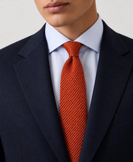 Strickkrawatte in Orange