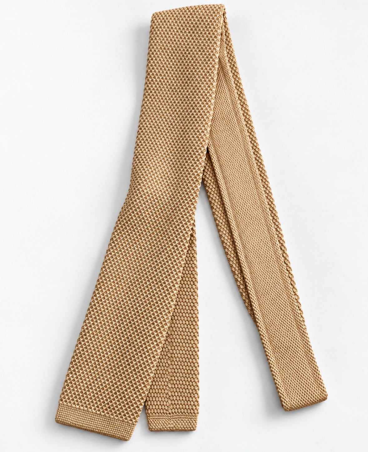 Strickkrawatte Goldgelb