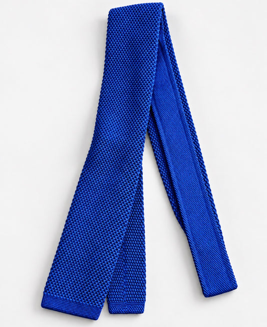 Strickkrawatte Royalblau